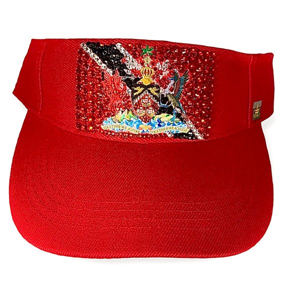Trinidad and Tobago Visor Custom made with Crystals and Rhinestones - Picture 2 of 3
